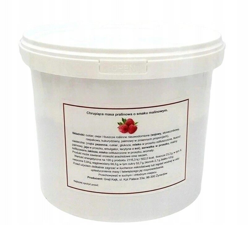 Křupavá pralinka malinová malina na dort Grejt Kejk 2,5 kg