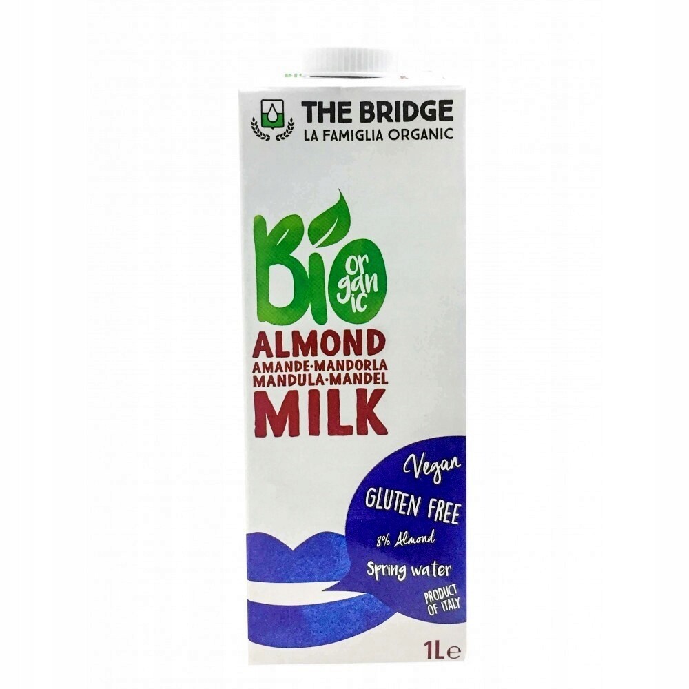 Mandlový nápoj 8% přírodní bez lepku 1l Bio The Bridge