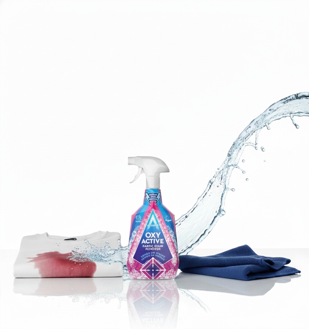 Odstraňovač skvrn Astonish na tkaniny oblečení Spray Oxy Active bez namáčení 750 ml