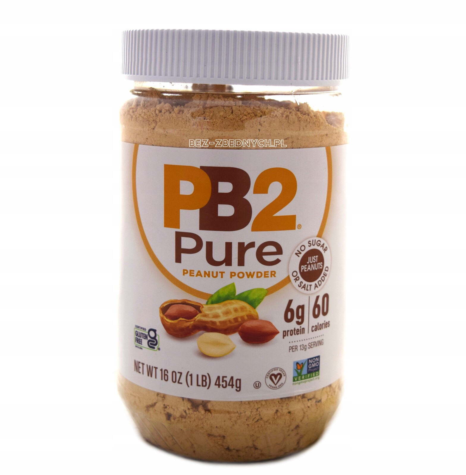 PB2 Foods Pure Powdered Peanut Butter 454g Ořechové Máslo Gmo Free