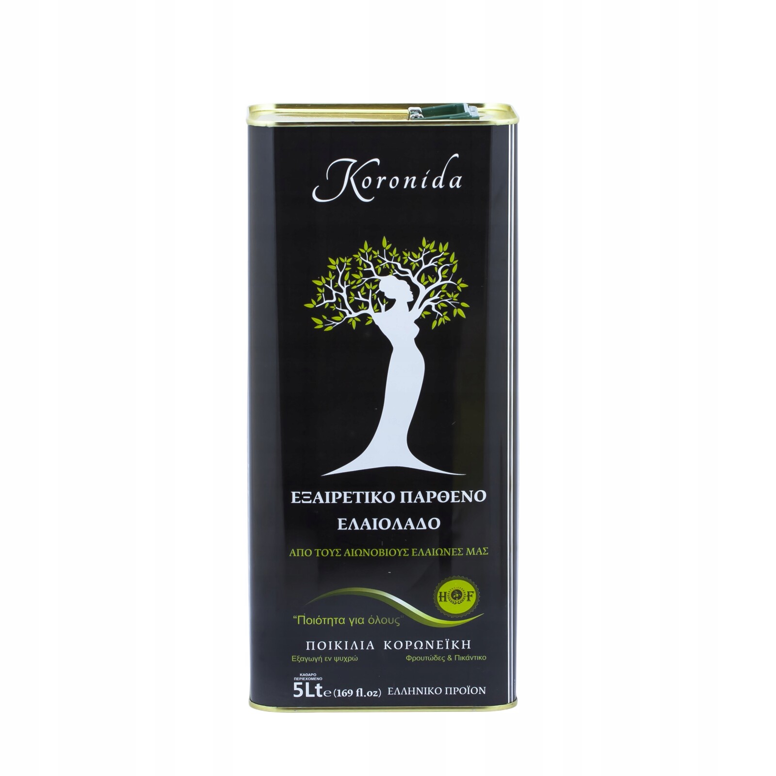 Nefiltrovaný olivový olej Koroneiki max. 0,3 % 5 l