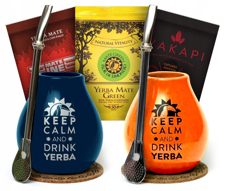 Sada Yerba Mate Green Matero s bombillou Pro Dva 3x 50g Příslušenství