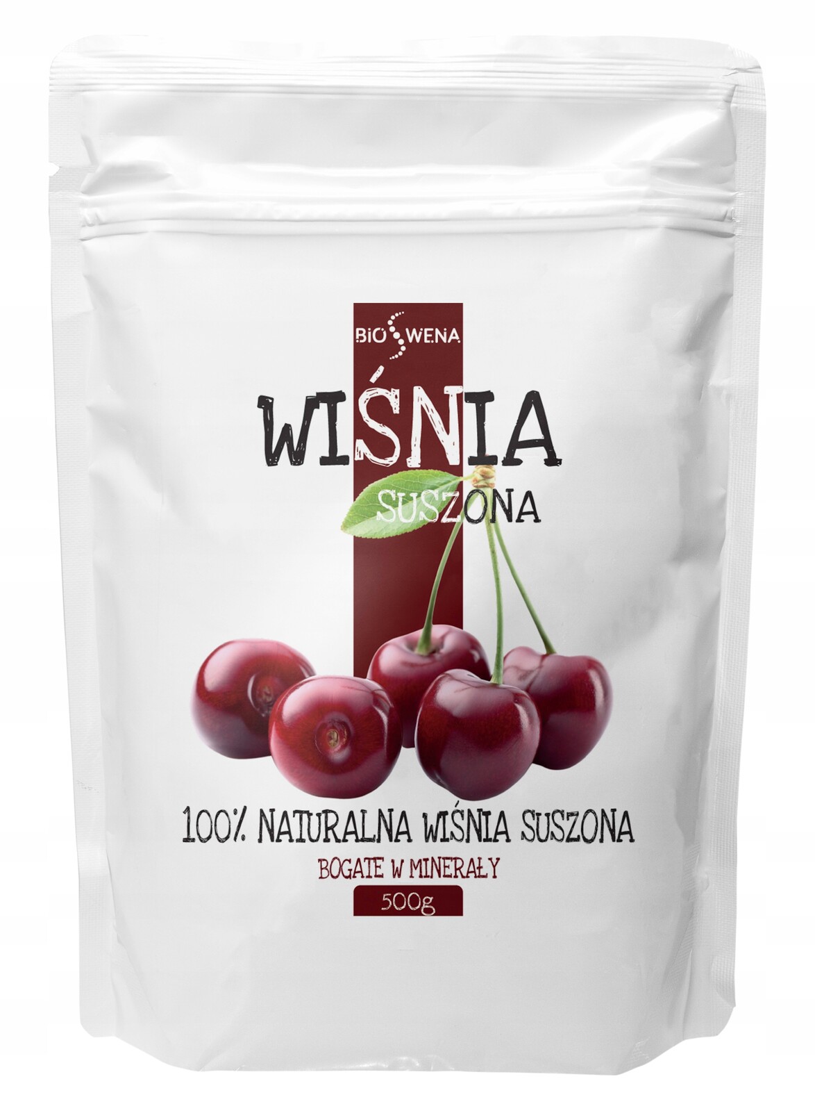 Višeň sušená Bioswena 500 g, celé ovoce přírodní, nesířené, veganské