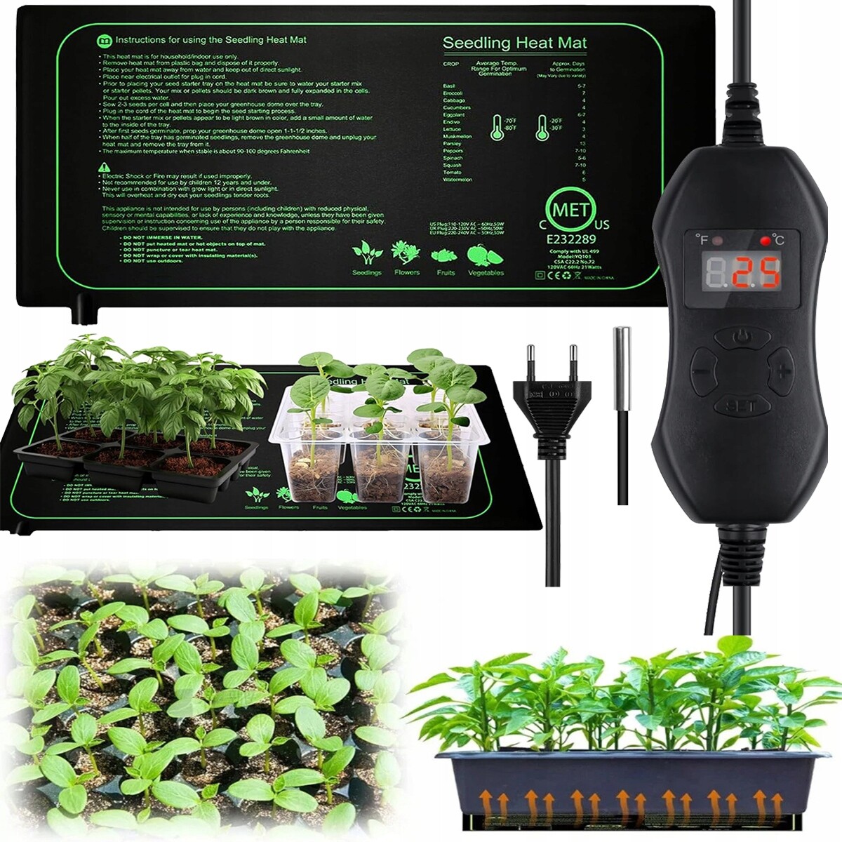 Vyhřívací Podložka Pro Sazenice Rostlin S Funkcí Paměti Vysoká Kvalita