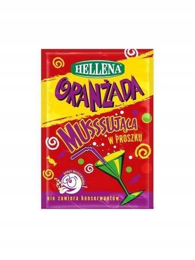 9 x Hellena Oranžáda v prášku červená 18g x 5 kusů