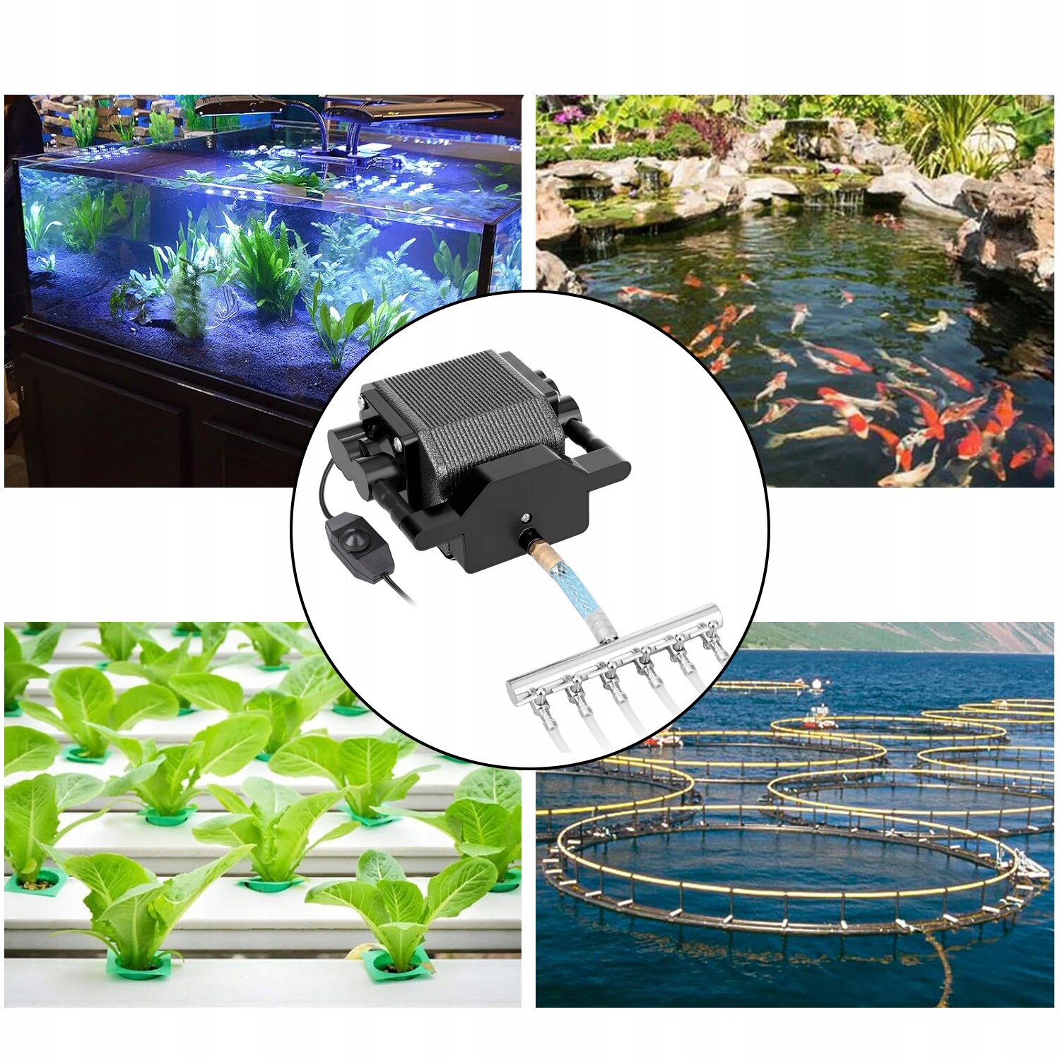 Tichá Vzduchová Pumpa Pro Akvárium, Provzdušňovač S Regulací Rychlosti 18 W