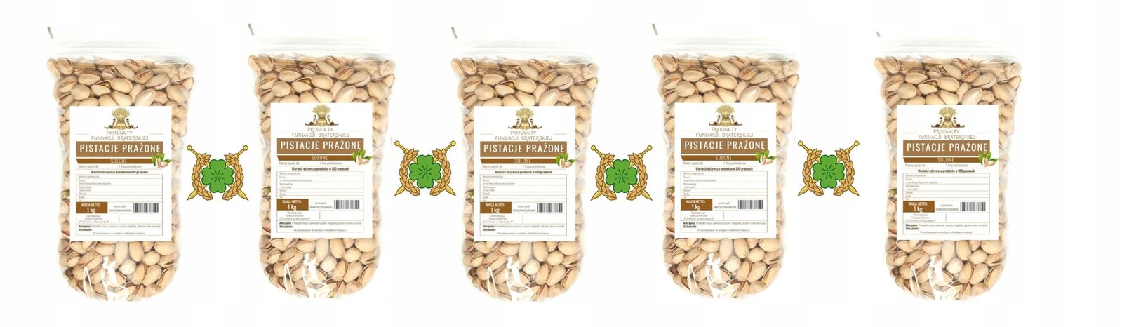 Pistácie Pražené Velké Solené 5 x 1kg f_braterska