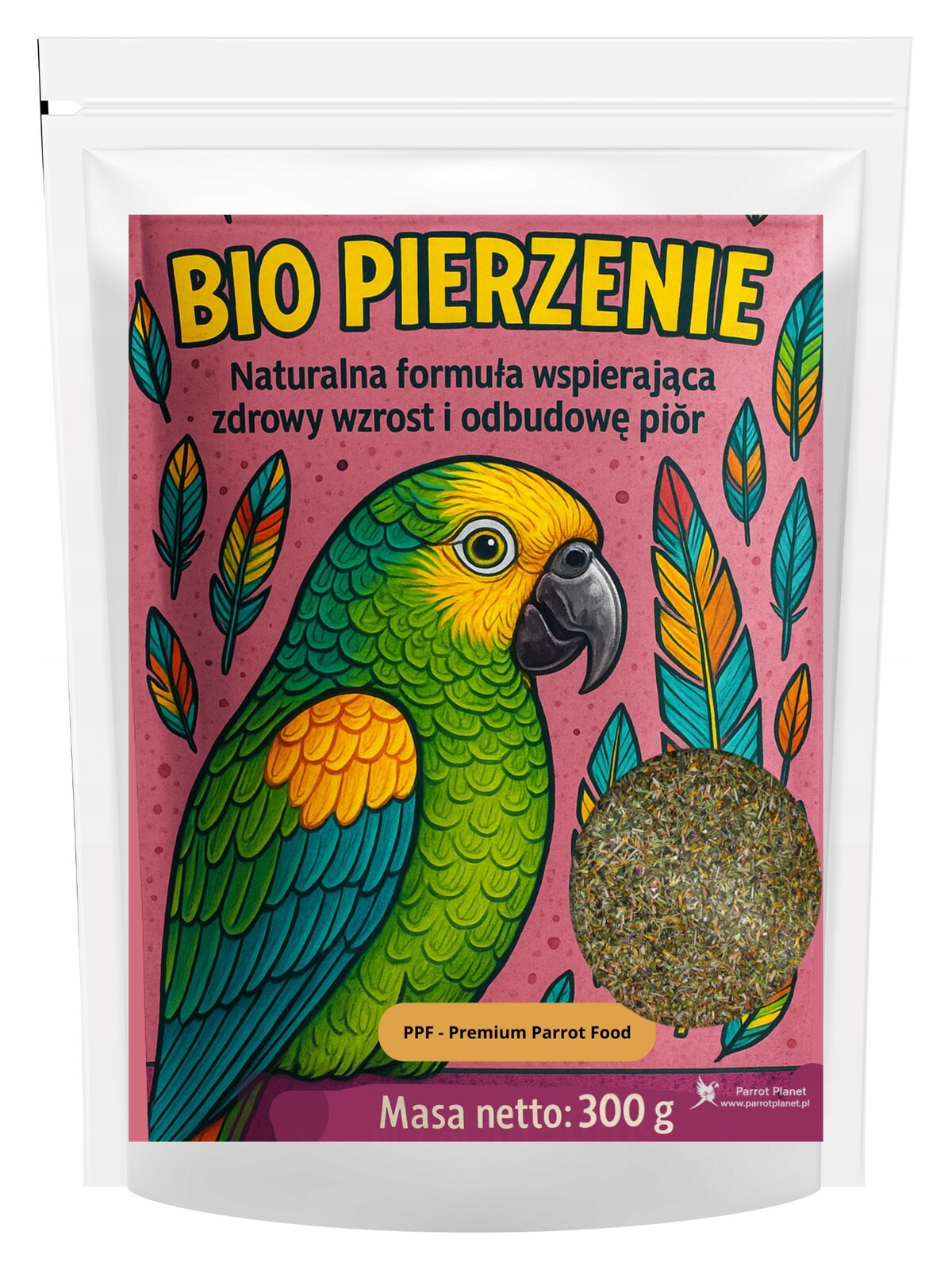 Bio Peří – zdravý růst a obnova peří u papoušků a ptáků 300 g