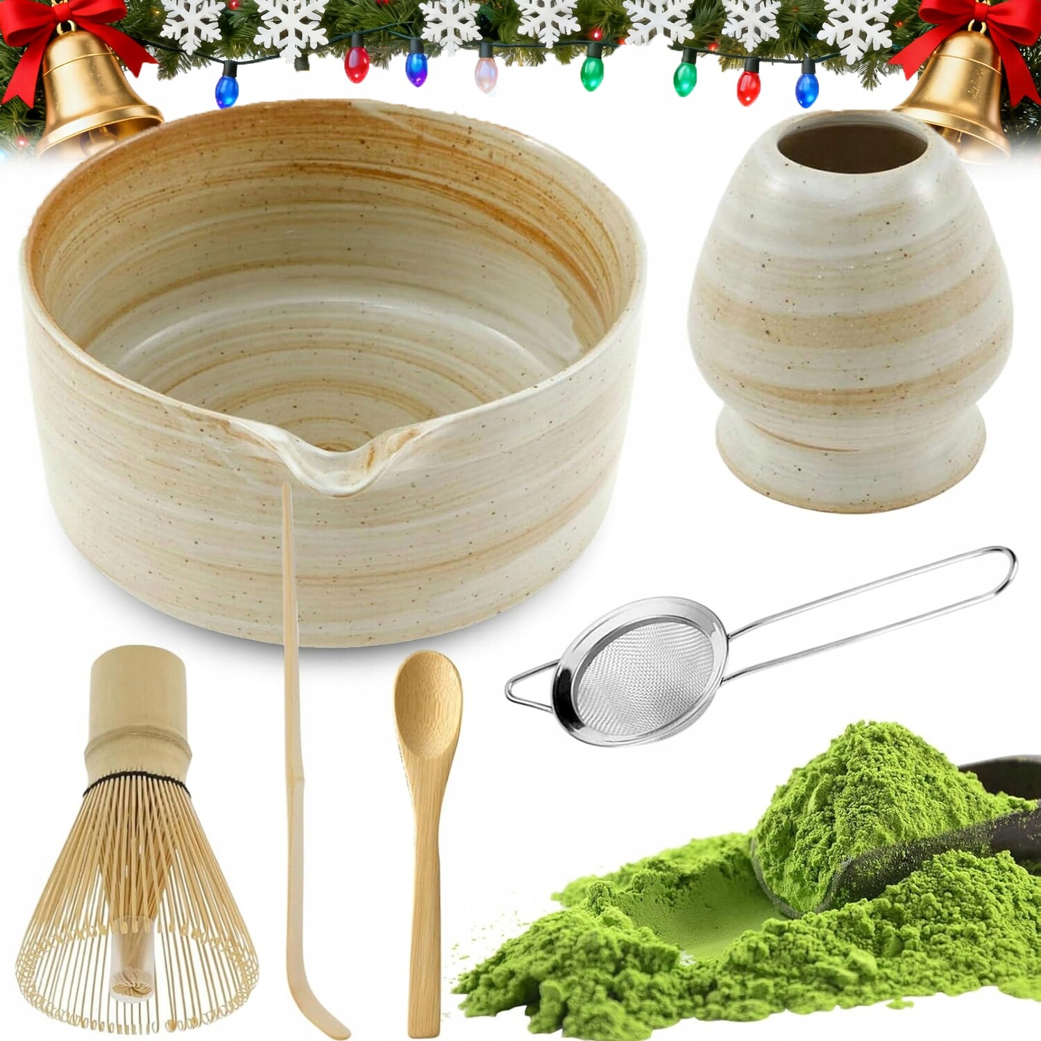 Bambusový Dárková Sada Metlička Štětec Na Čaj Matcha Dárek