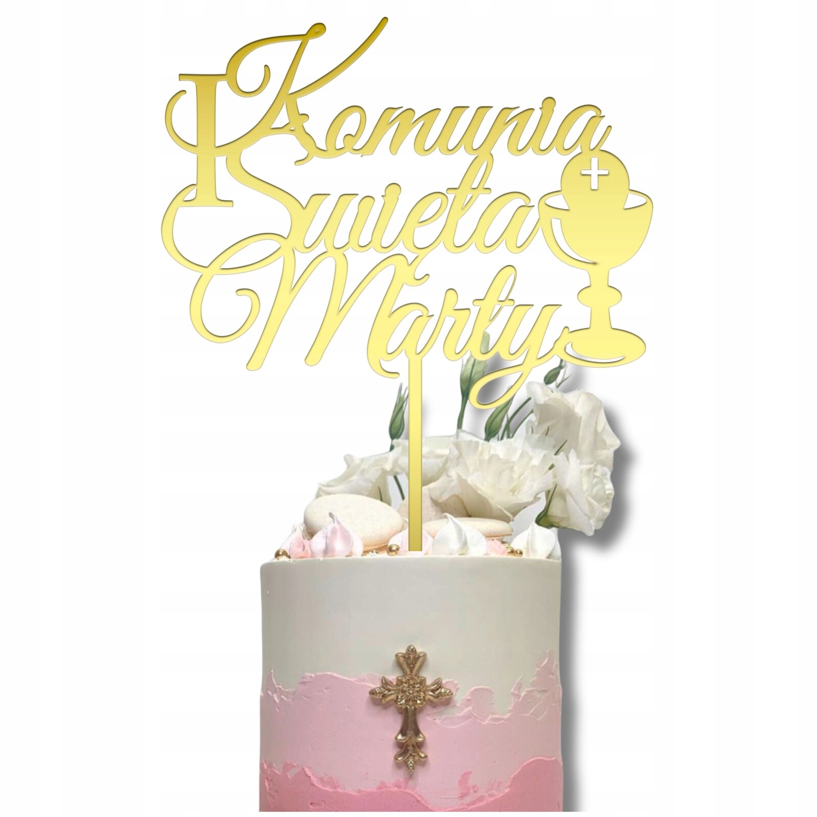 Zápich Do Dortu Strana Dortů První Svaté Přijímání Nápis Jména, Zrcadlo