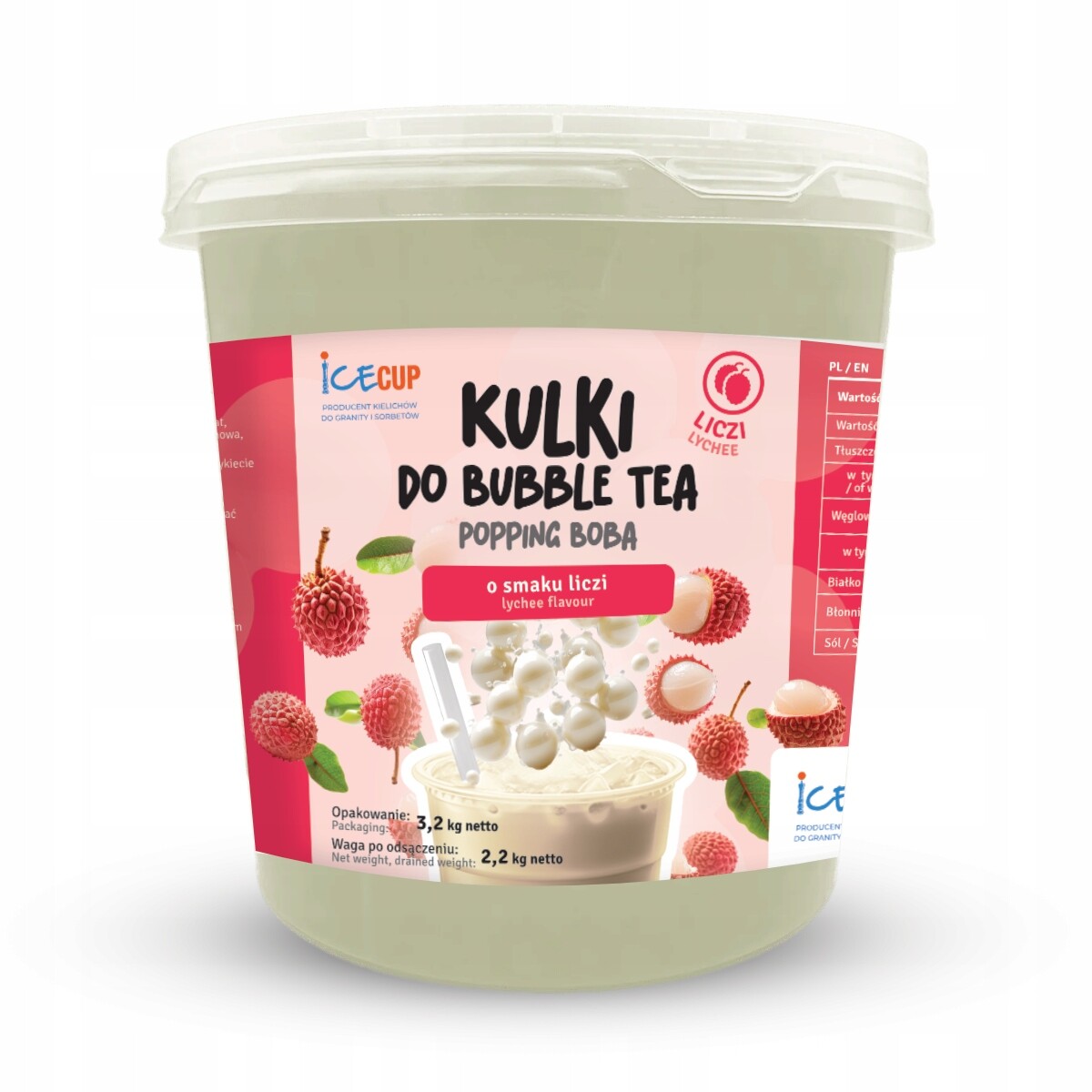 Kuličky do Bubble Tea s příchutí Liči 3.2kg