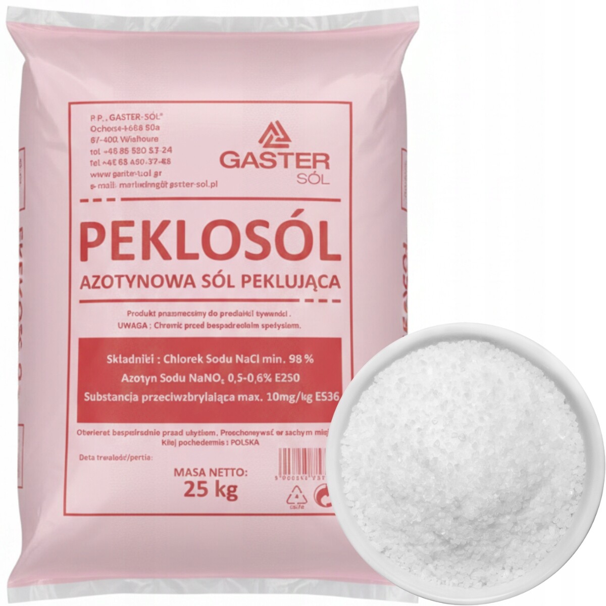 Peklovací Sůl Peklosól Peklowa pro peklování Kvalita G/ 25 kg