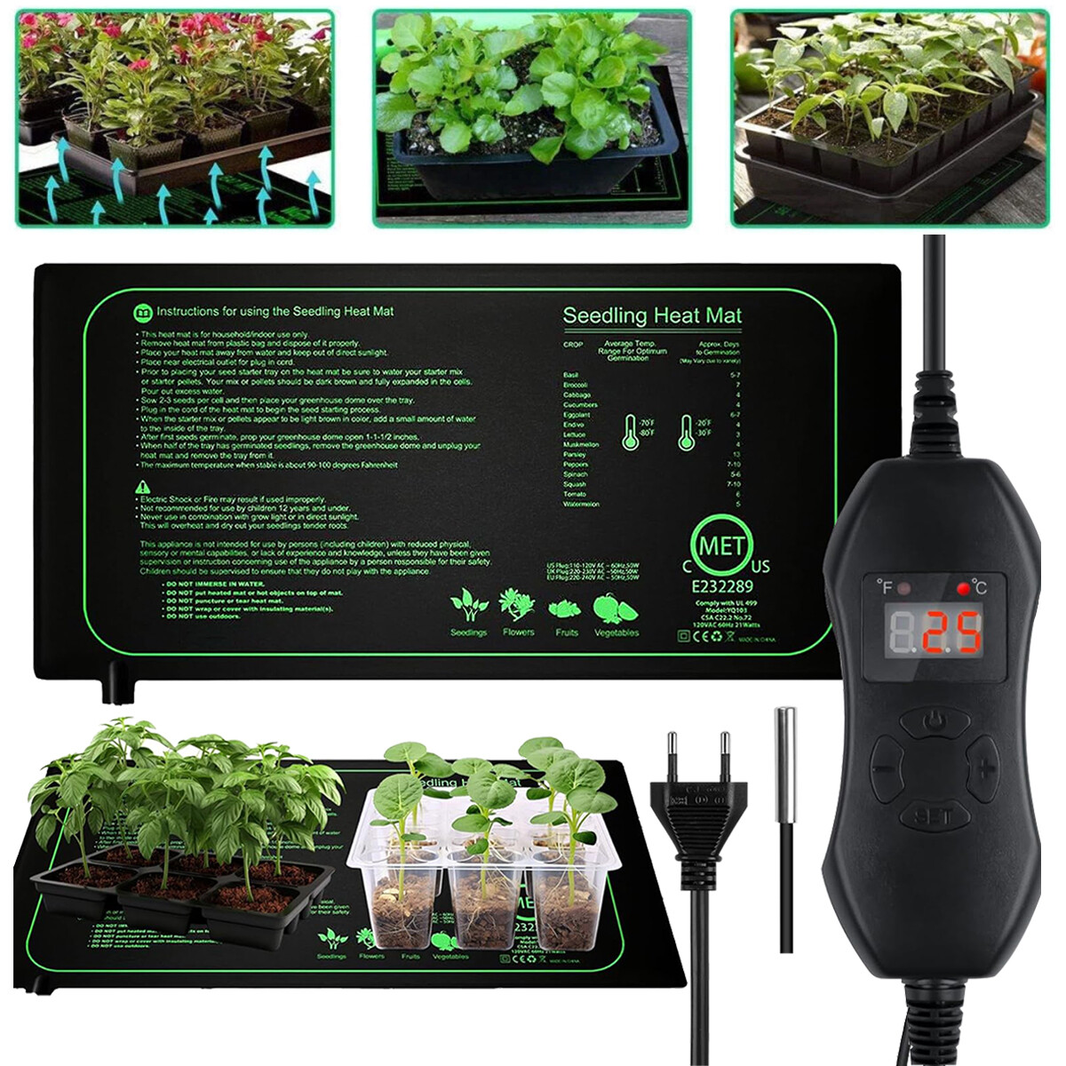 Rostliny Vyhřívací Podložka Vyhřívací Podložka Pro Sazenice S Regulací Teploty