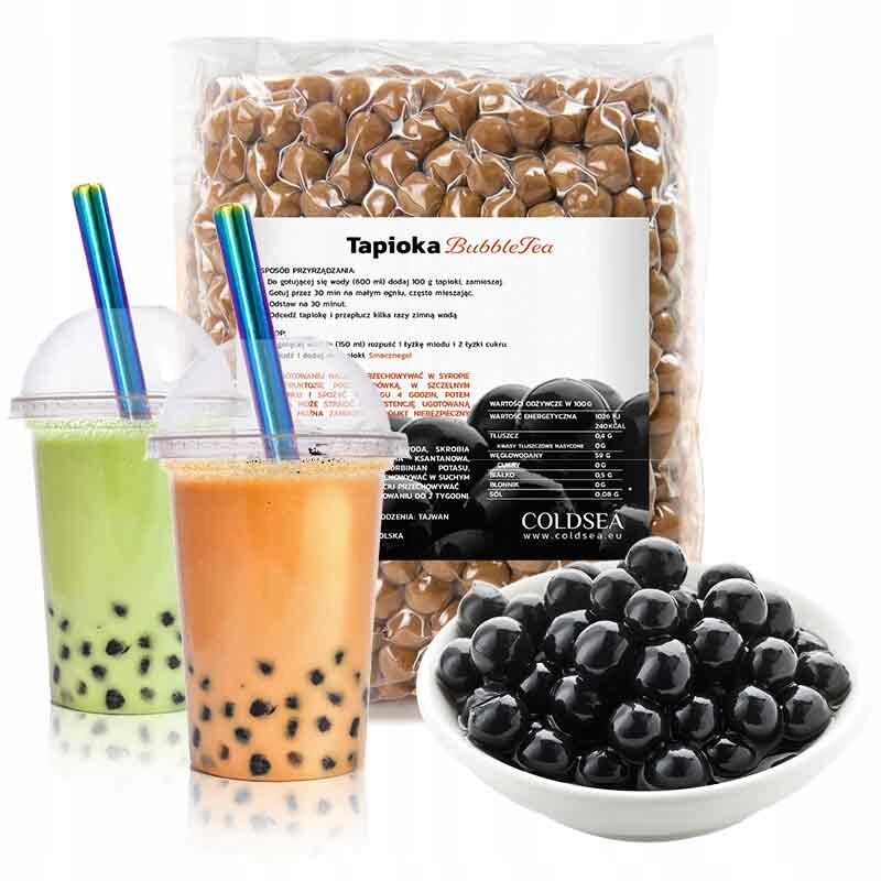 Černá tapioka perly do Bubble Tea