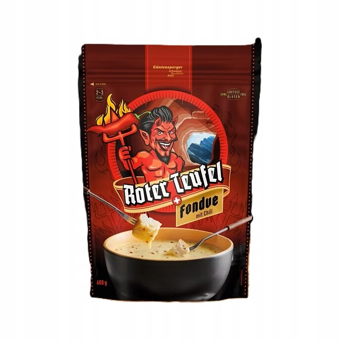 Roter Teufel Fondue 600 g – pikantní švýcarské sýrové fondue s vínem