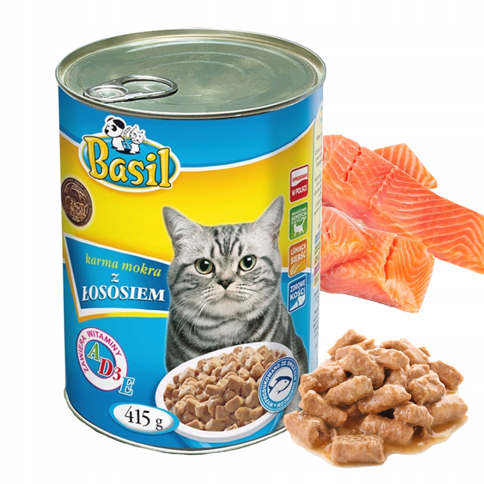 Mokré krmivo pro kočky Basil konzerva 415 g mix chutí 30 ks