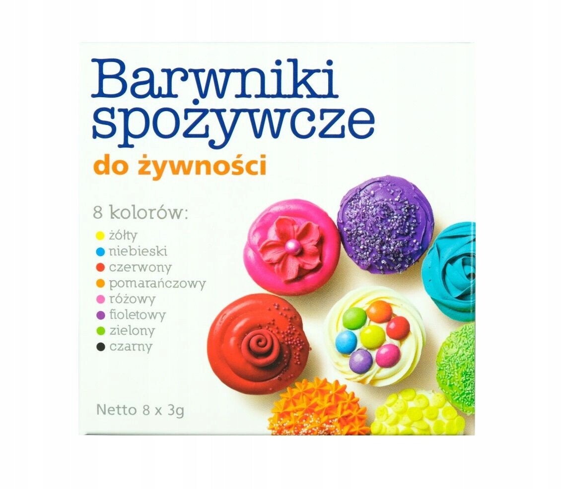 Sada potravinářských barviv v prášku, 8 barev