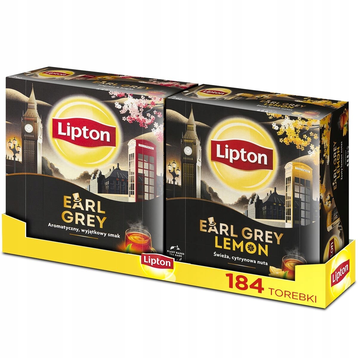 Sada Lipton černý instantní čaj a Citron, 2x92 sáčků, 322g
