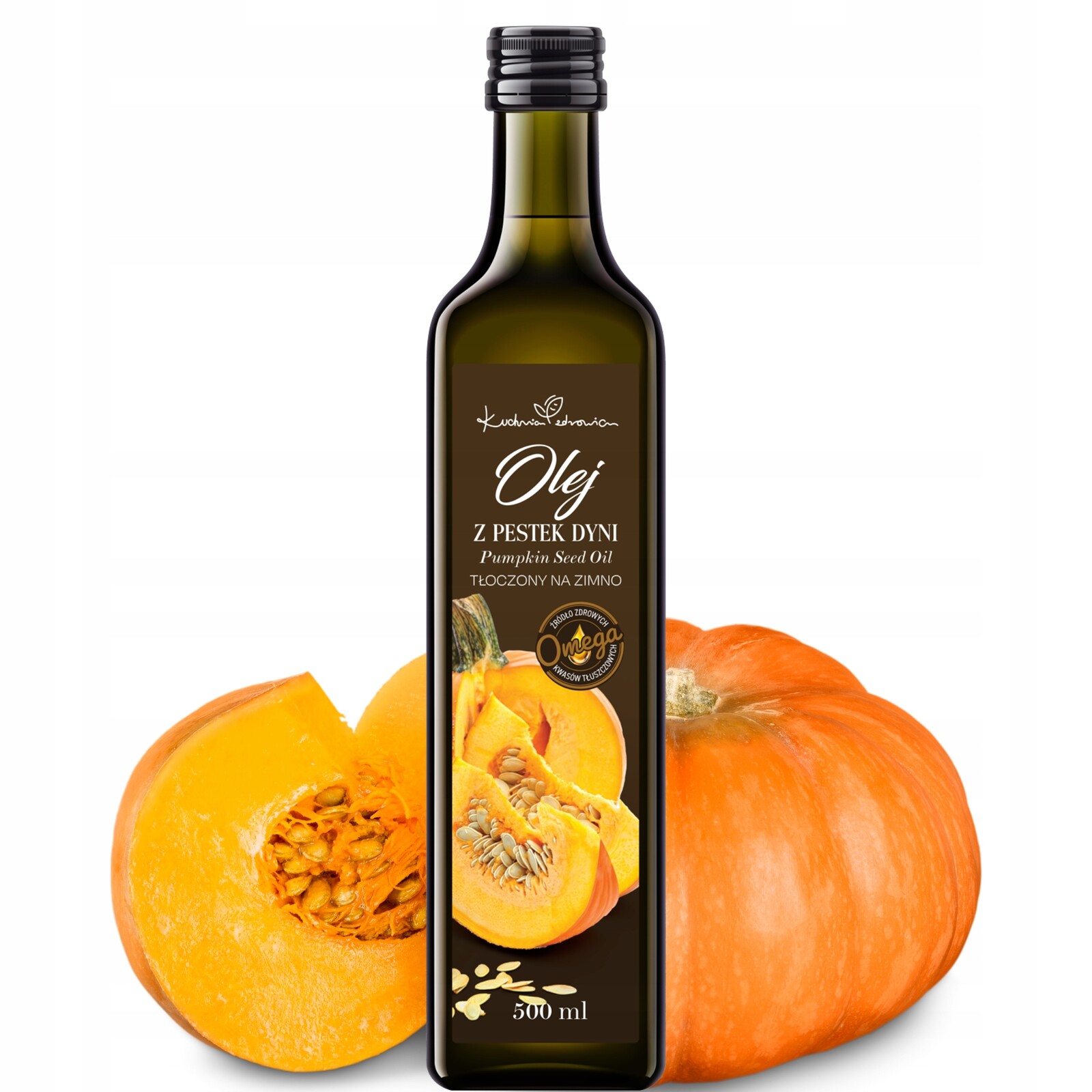 Dýňový olej z dýňových semínek, nerafinovaný Kuchnia Zdrowia 500 ml