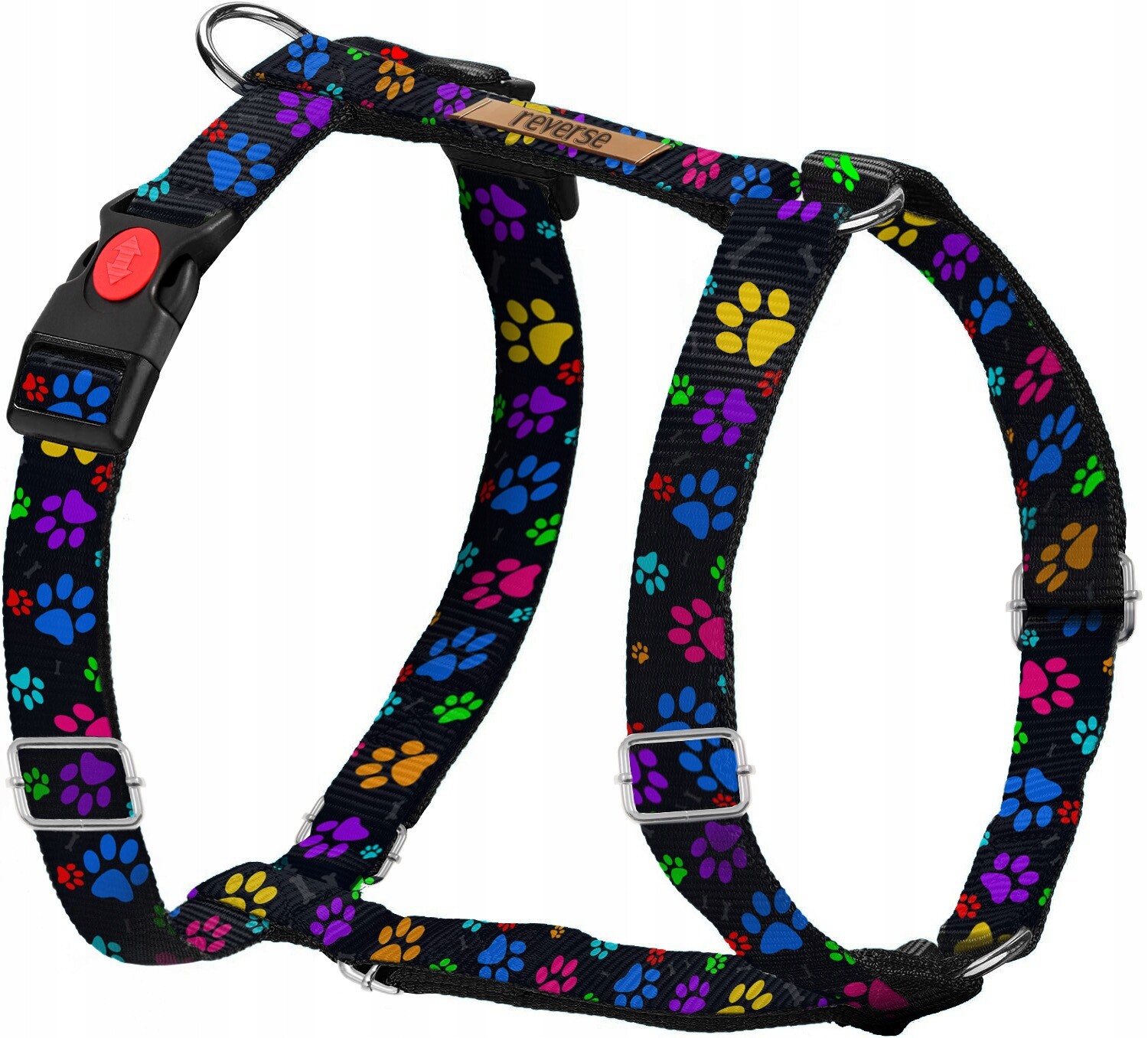 Postroj pro psy Reverse nastavitelný beztlakový vícebarevný M