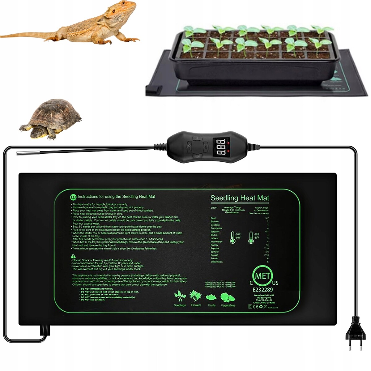 Vyhřívací Podložka Pro Rostliny S Termostatem 50 W, Voděodolná