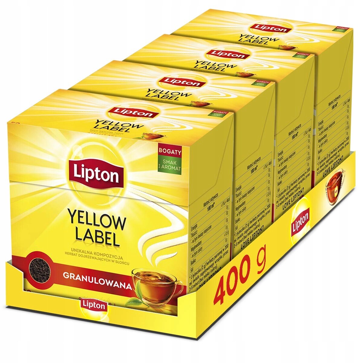 Lipton Sada čaj černý granulovaný Yellow Label x4 400g