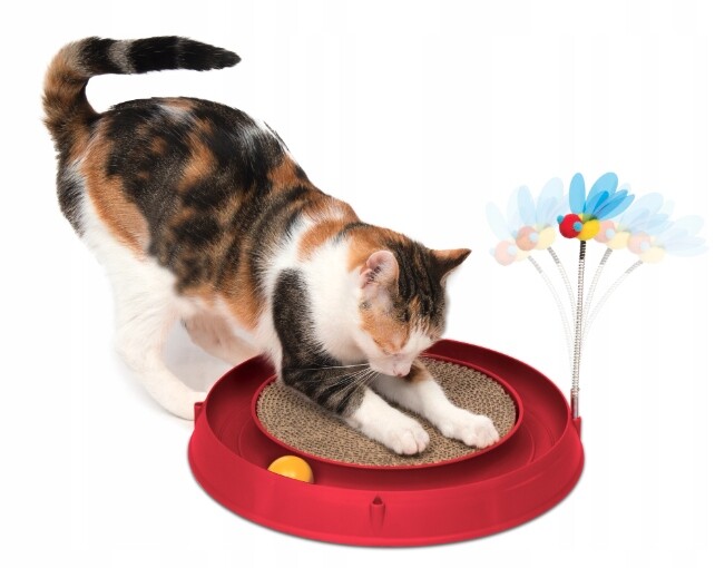 Škrabací dráha Catit Play'n Scratch se škrabadlem hračka pro kočky 4 x 36 x 39,5 cm
