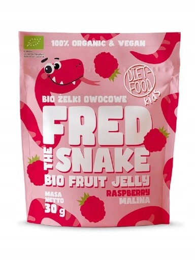 6 x Želé Bonbony Malina Bio 30 g Diet-food (fred The Snake)