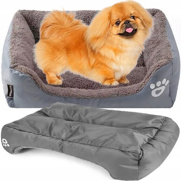 Kanza polštář pro psa šedá 50 cm x 40 cm