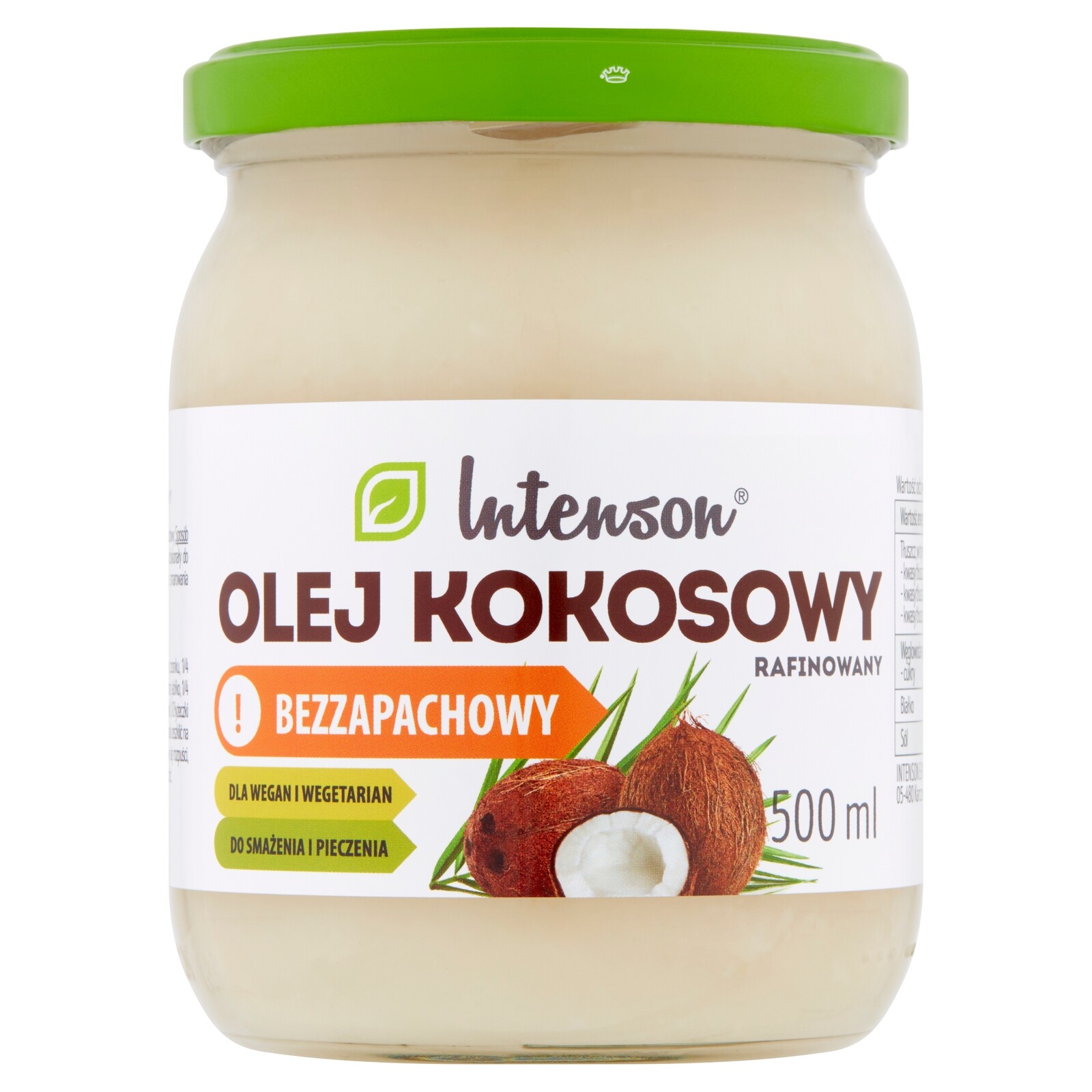 3X Intenson rafinovaný kokosový olej 500 ml