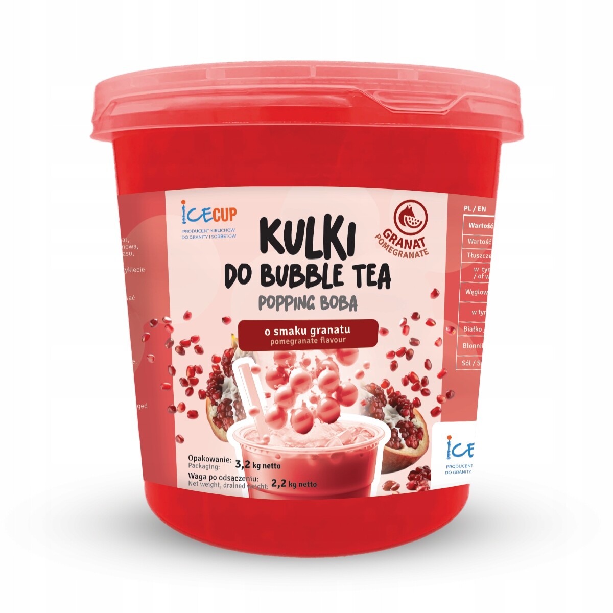 Kuličky do Bubble Tea s příchutí Jahoda 3.2kg