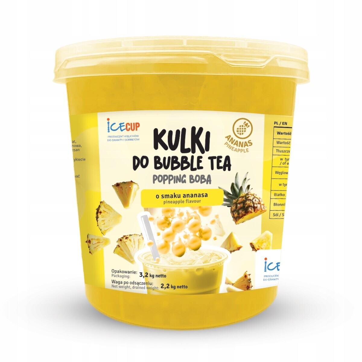 Kuličky do Bubble Tea Ananas 3,2 kg