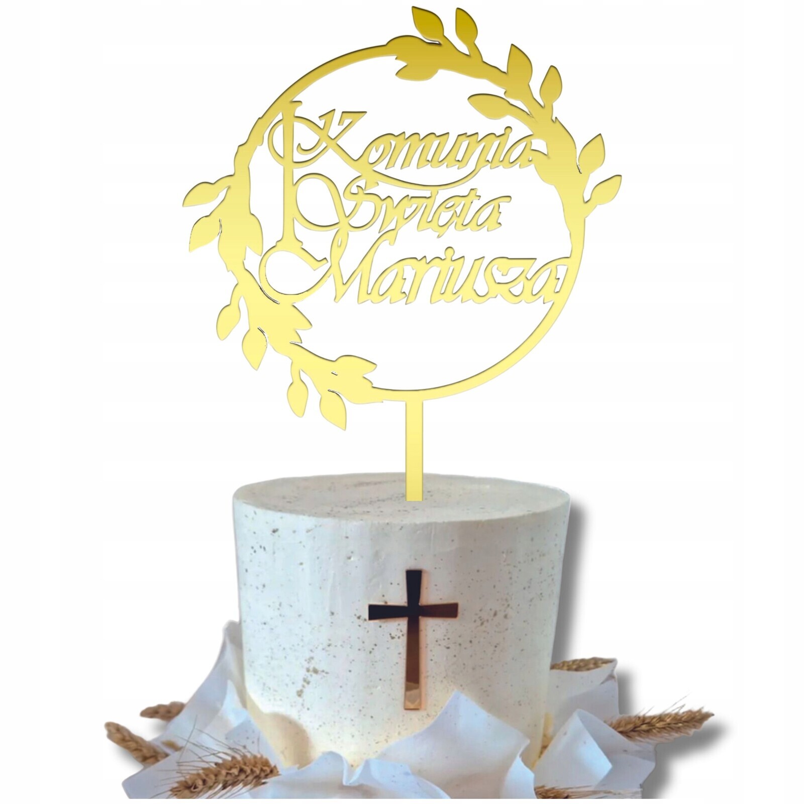 Zápich Do Dortu První Svaté Přijímání Olivové Větvičky Jméno Zlaté