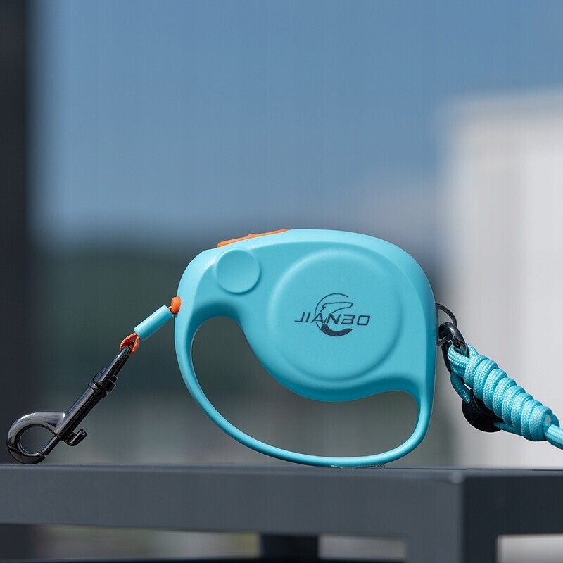 Mini automatické vodítko pro psy 2m – pevné a bezpečné, sloní design, modré