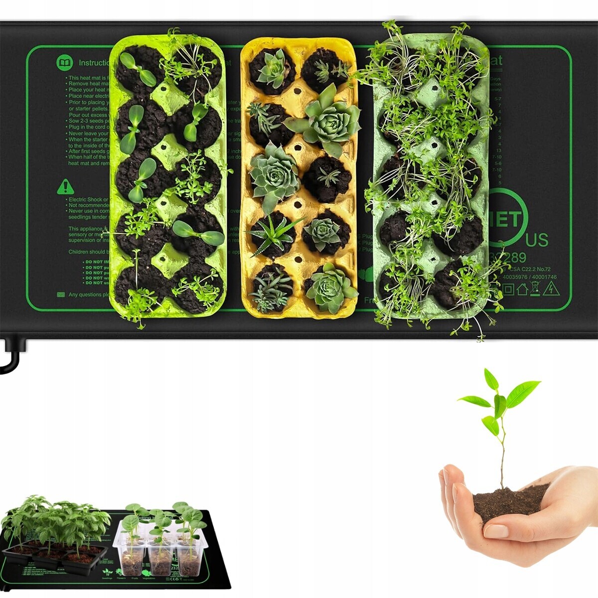 Topný Rohož Do Terária Pro Plazy Rostlin Voděodolná 50 W