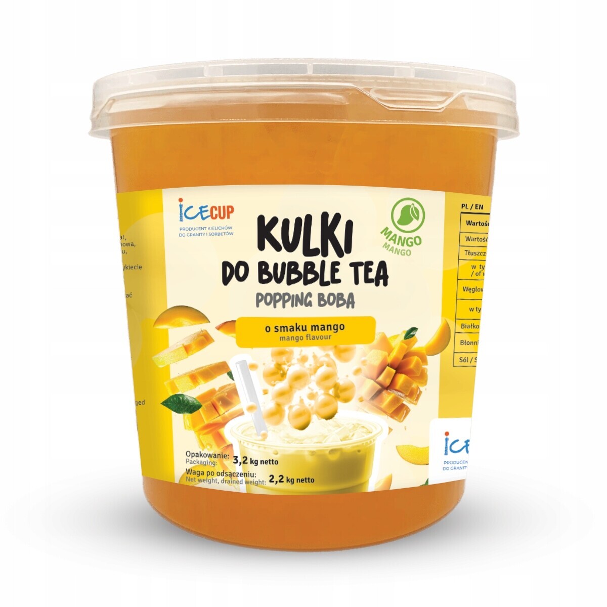 Kuličky do Bubble Tea Mango 3,2 kg
