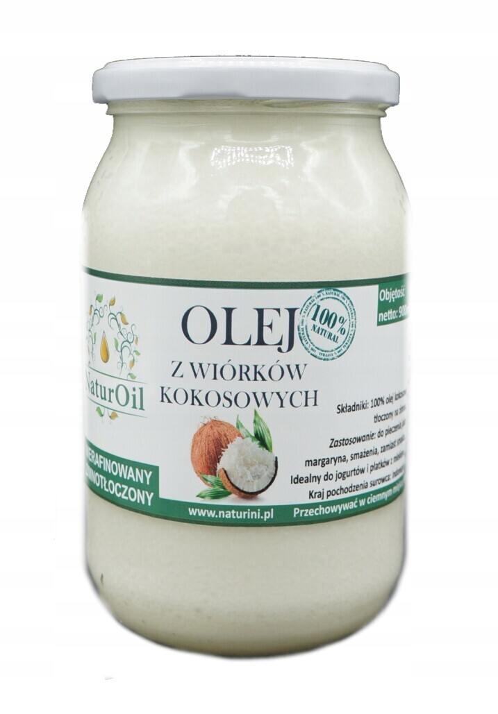 Kokosový olej z kokosových vloček Premium 900ml NaturOil