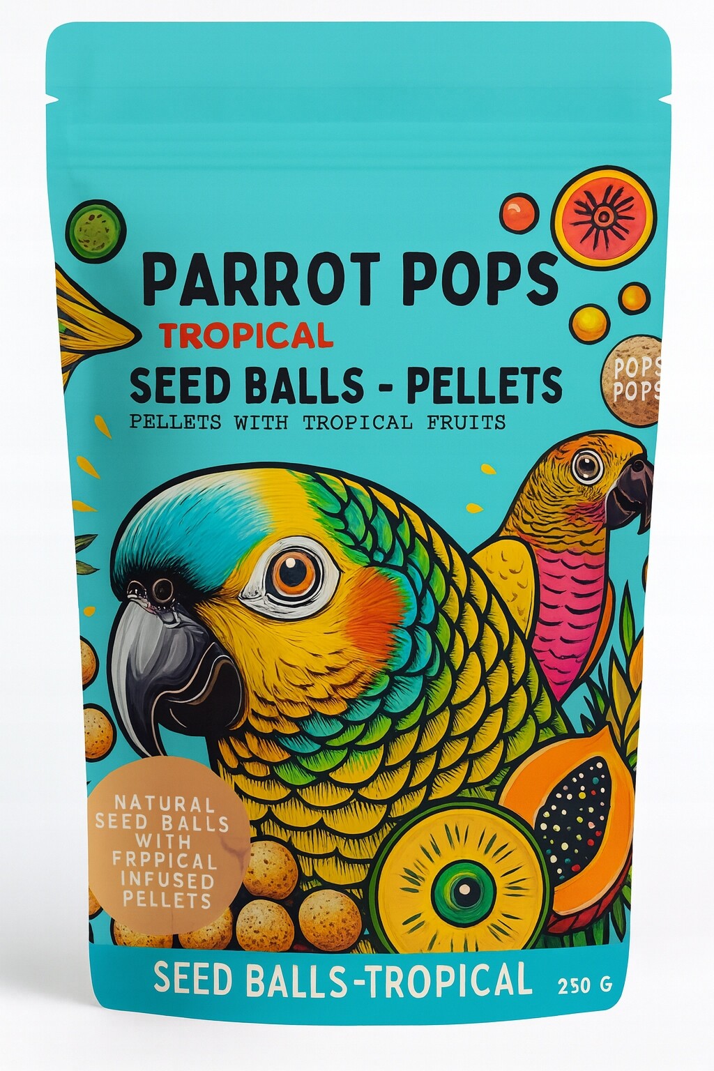 Parrot Pops Tropical Big Parrot Krmivo pro papoušky 250 g