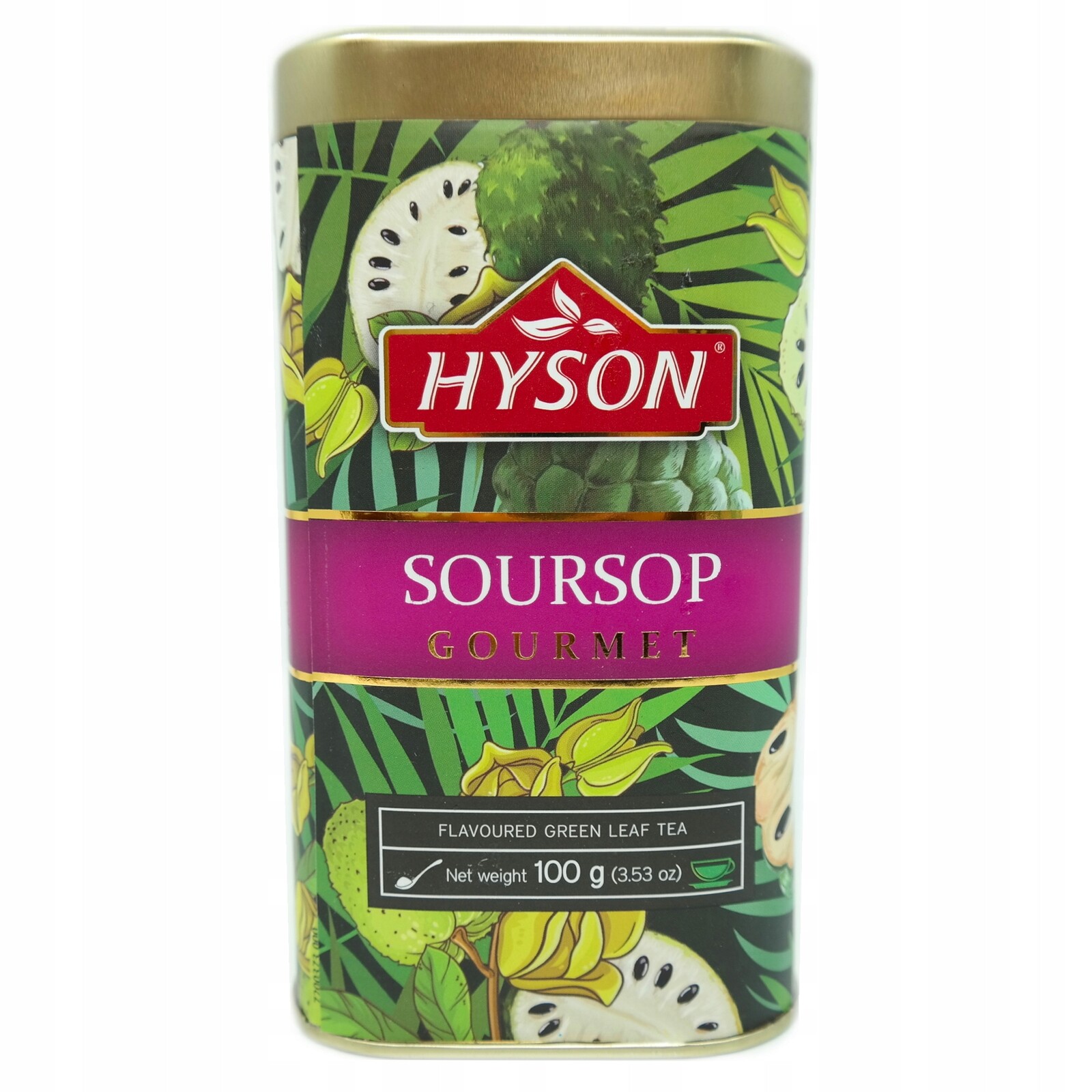 Hyson Soursop Gourmet sypaný zelený Čaj 100g plechovka