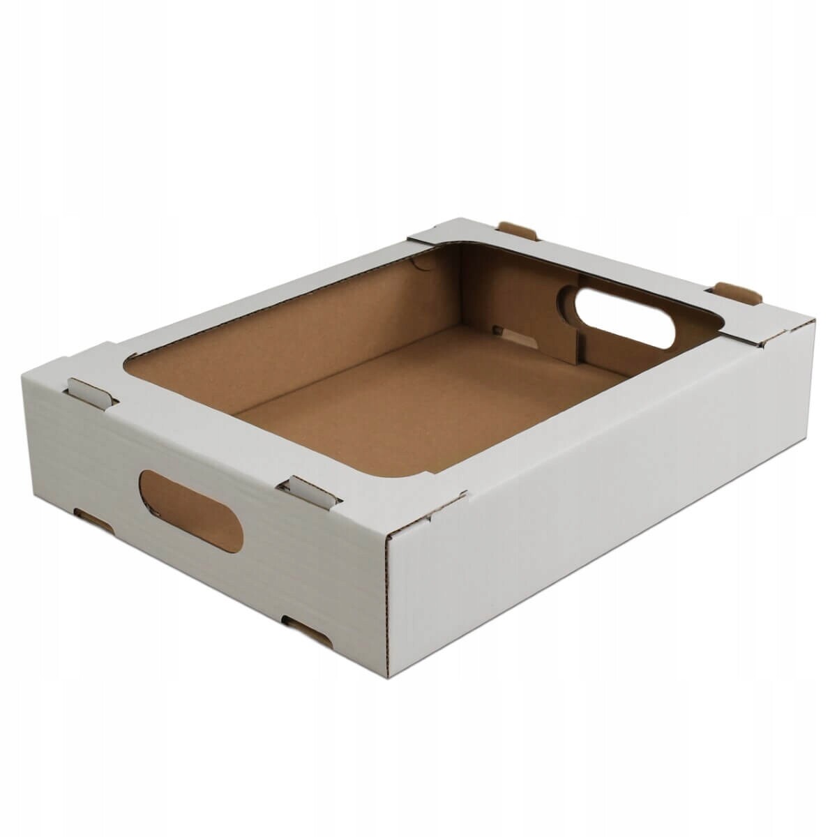 Tác na moučník koblihy 40x30x8 cm bílý Silná Lepenka karton 400 g/m2