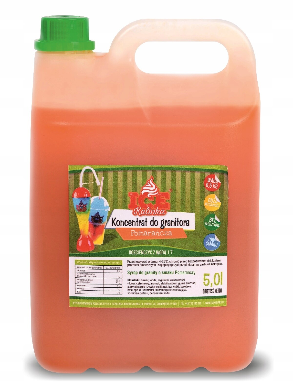 Pomerančový sirup IceKalinka 5000 ml
