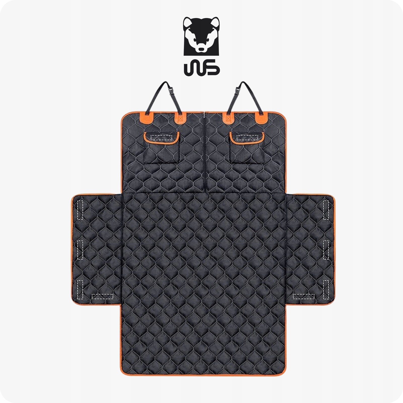 Podložka do auta z tkaniny XL Ws černá 174 cm x 173 cm