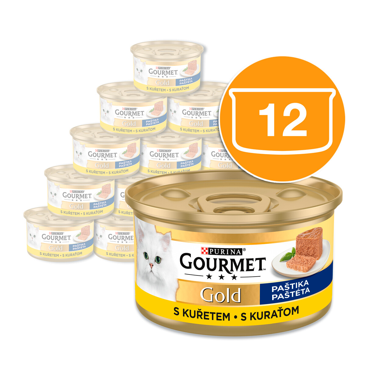 Purina Gourmet Gold Paštika S Kuřecím Mokré krmivo pro kočky 12x85g