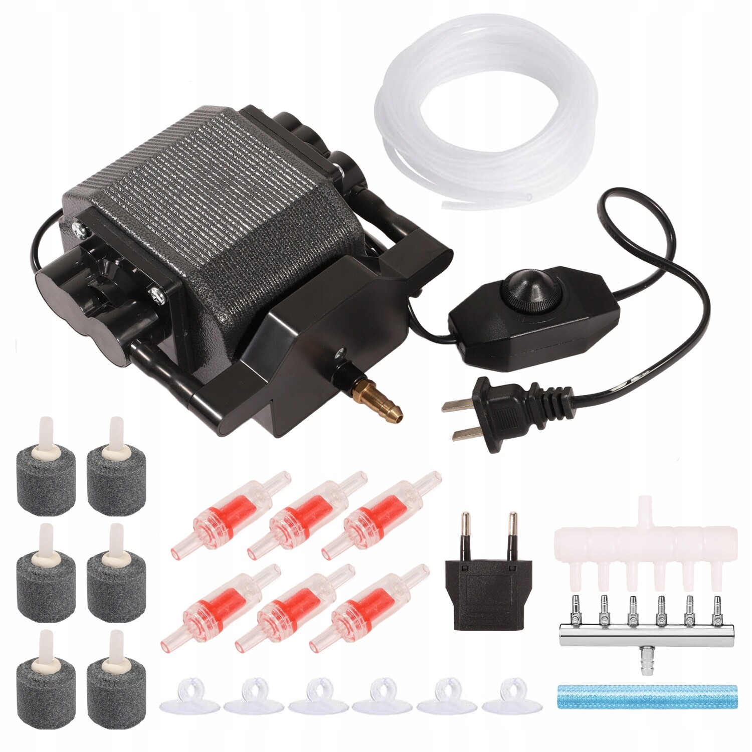 Provzdušňovač Akvária 18W Regulace 6 Bublinkové Kameny