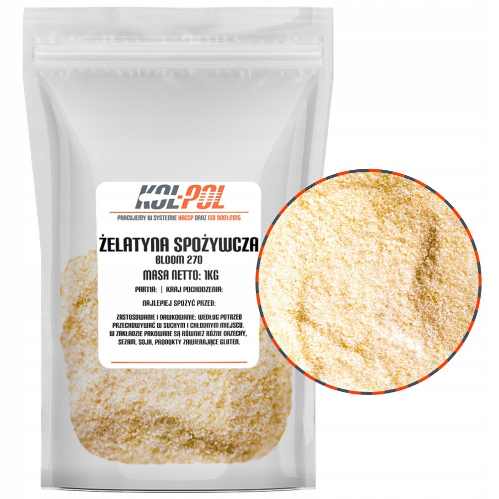 Želatina potravinářská Kol-pol 270 Bloom 1 kg