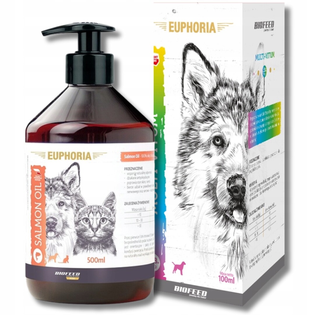 Biofeed Doplňky Multivitamin pro psy 100ml Lososový olej omega 500ml