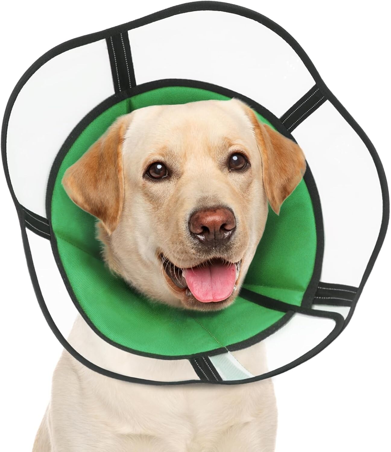 Pooperační obojek pro psa Ce XL Veterinární ochranný zelený na suchý zip