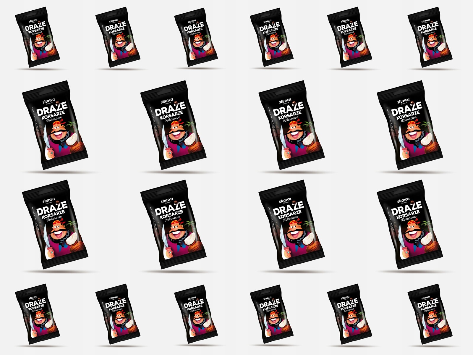 Sada Dražé Kokosové korzáry 70gx20 ,hráškové