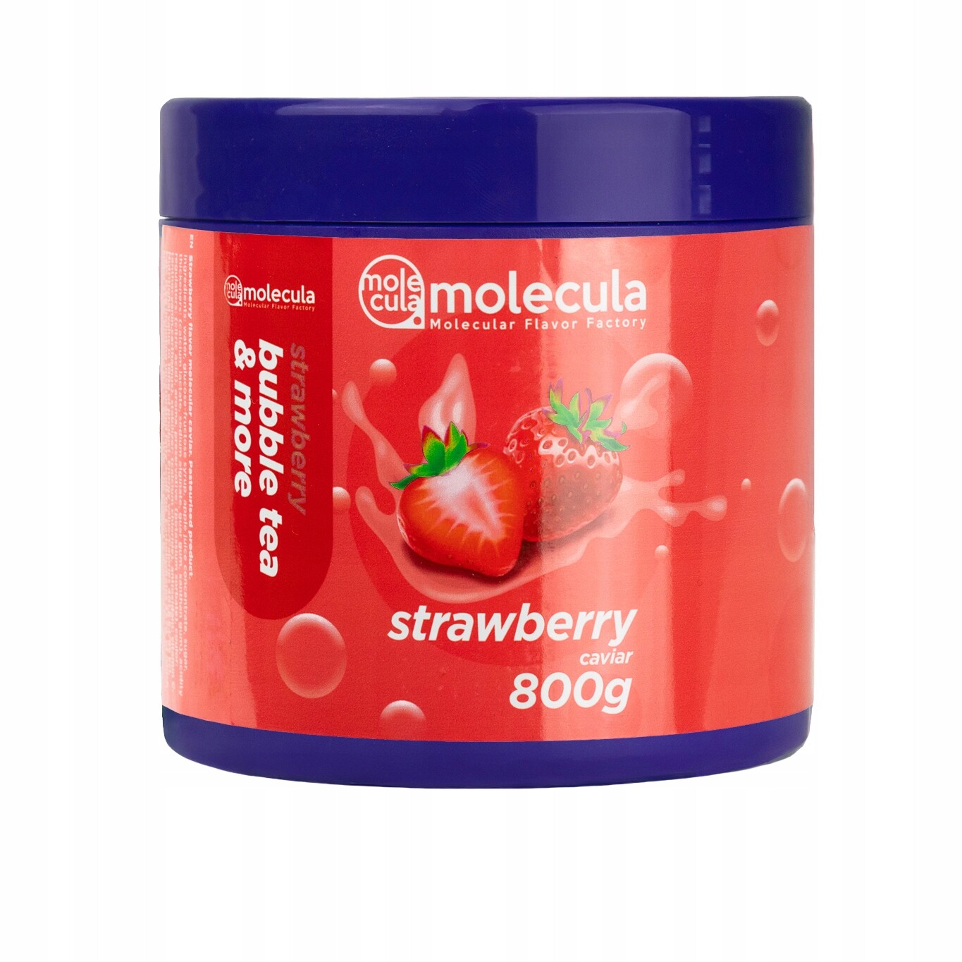 Molekulární kaviár s příchutí jahody do bubble tea