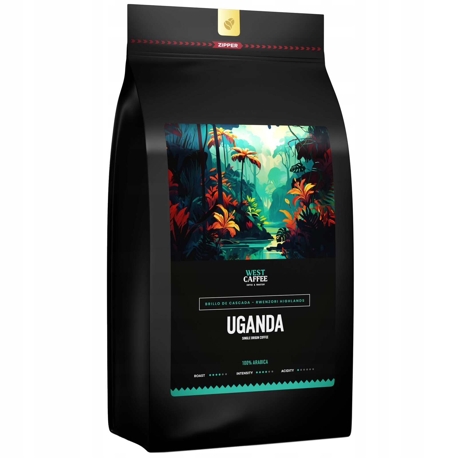 Káva zrnková Uganda 1 kg Čerstvě pražená 100% Arabica Brillo de Cascada